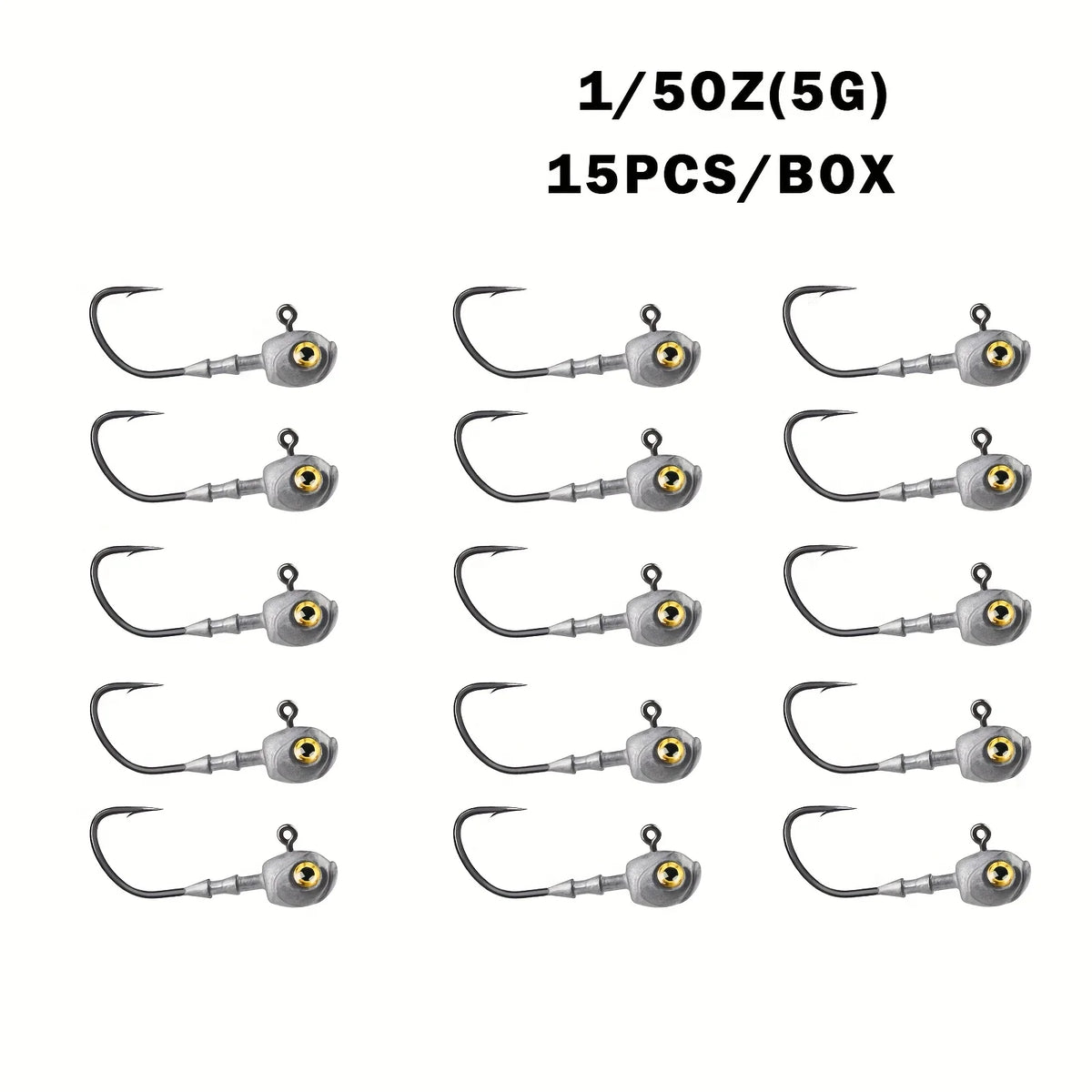 Têtes De Jig Swimbait À Yeux 3D — 5 g 15 Pièces, photo 9