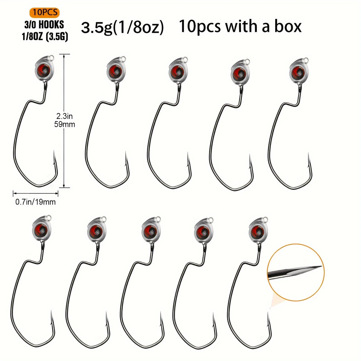 Têtes de Jig Swimbait Pour Pêche Texas Rig — illustration 1 Image