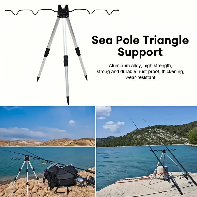 Trépied Réglable en Aluminium pour Cannes à Pêche — photo 4