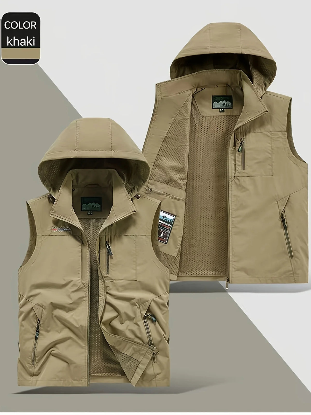 Veste Sans Manches À Capuche Cargo Légère