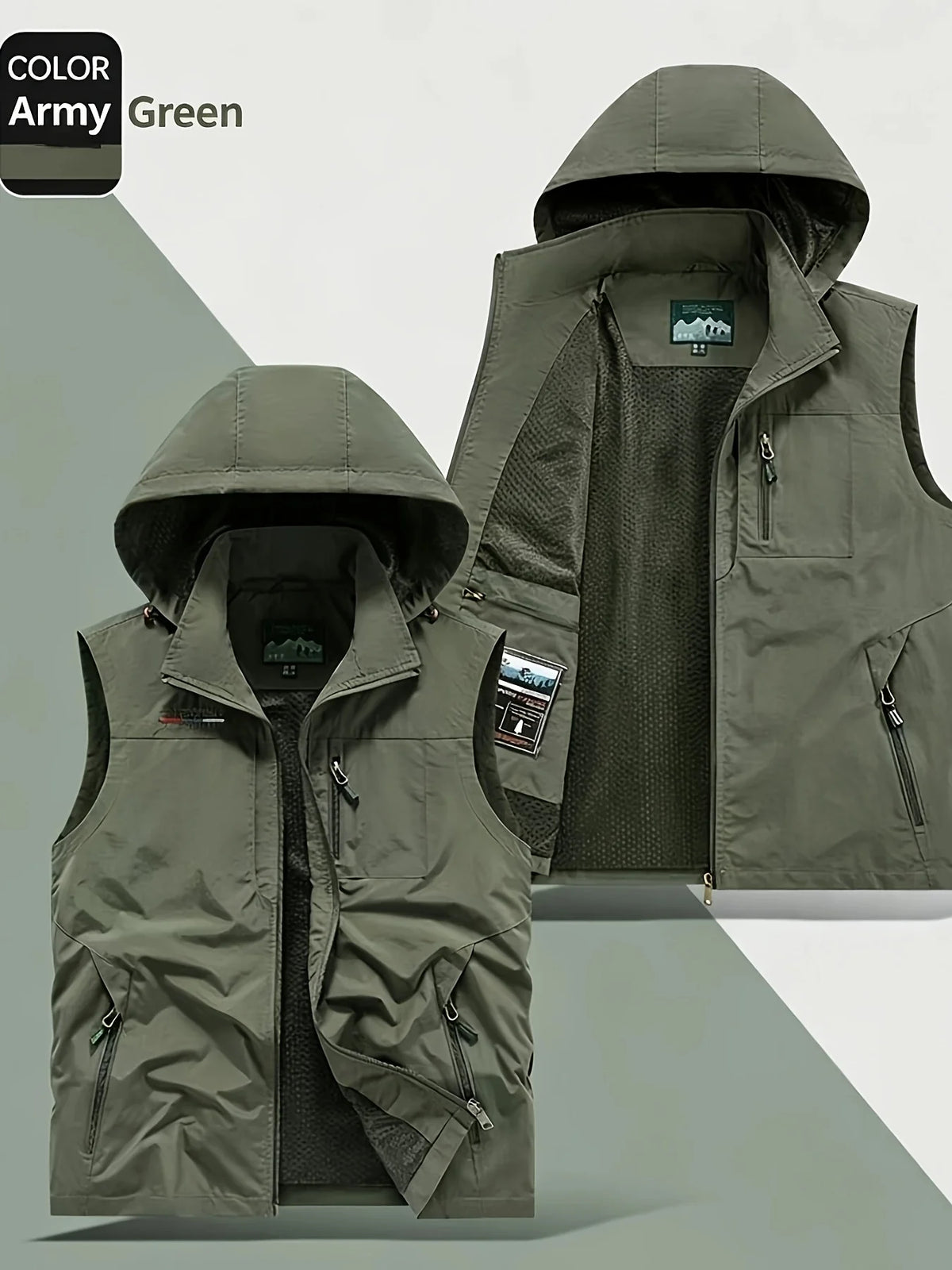 Veste Sans Manches À Capuche Cargo Légère — photo 3